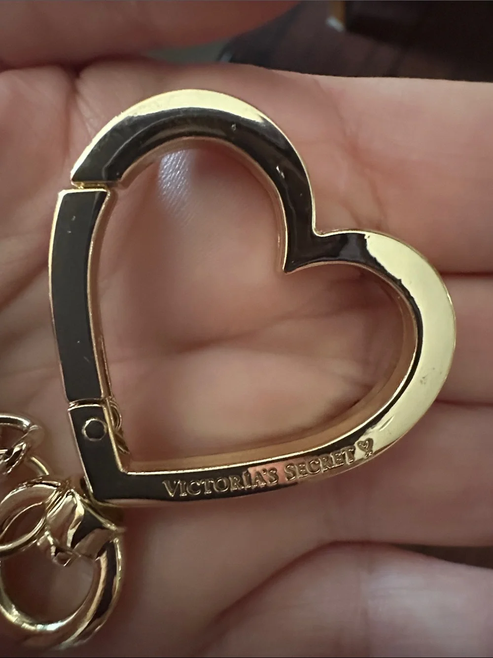 Victoria's Secret Pink Striped 'Love' Cherry Mini Backpack Keychain